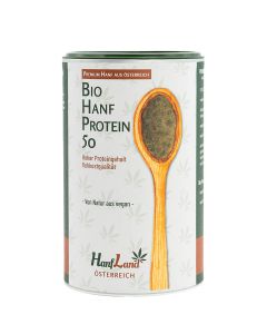 Bio Hanf Proteinpulver 50 Prozent 500g - Einzigartig hohe biologische Wertigkeit - vegan - nussiger Geschmack - Unterstützt die Verdauung von Hanfland