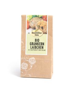 Bio Grünkern Laibchen Trockenmischung 160g - vegan - würzig im Geschmack - reich an Phosphor von Rosenfellner Mühle