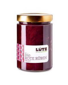 Bio Rote Rüben Salat 580ml - perfekte Beilage - bunt - knackig - ohne Zusatzstoffe - aus kontrollierter Landwirtschaft von Bio-Lutz