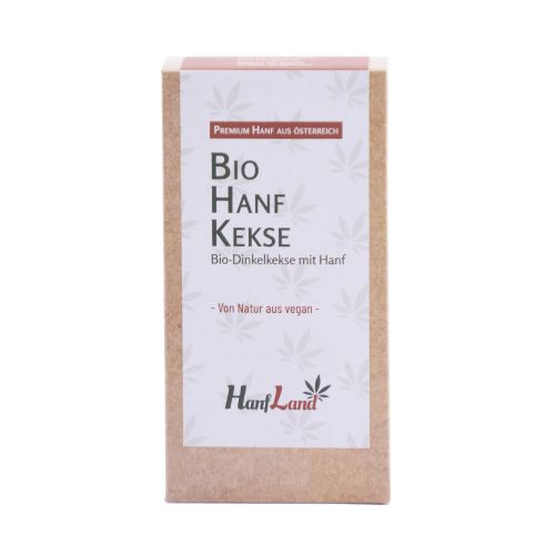 Bio Hanfkekse 125g - Optimaler Snack für Zwischendurch - Dinkel und Hanf Kekse - Laktosefrei - Hefefrei und ohne Palmöl von Hanfland -DailyDeal