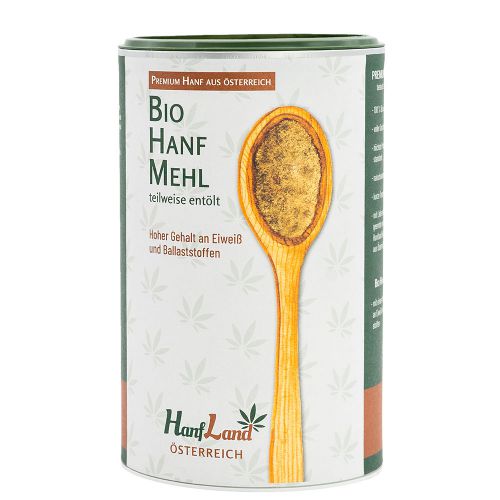 Bio Hanfmehl 500g - Speisen erhalten ein angenehm nussiges Aroma - 10-15 Prozent des Getreidemehls durch Hanfmehl ersetzen von Hanfland
