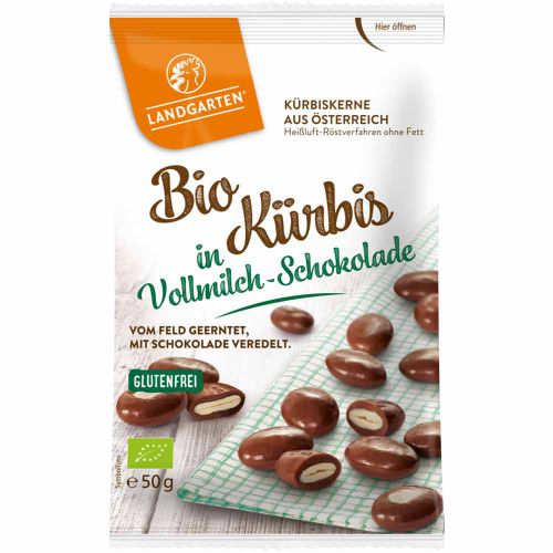 Bio Kürbis in Vollmilch Schokolade 50g